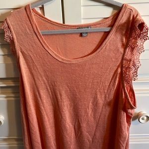 Lace Trim Sleeveless Top